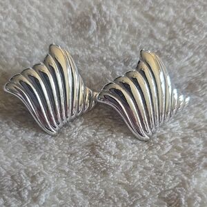 Chic Silver Wave Earrings